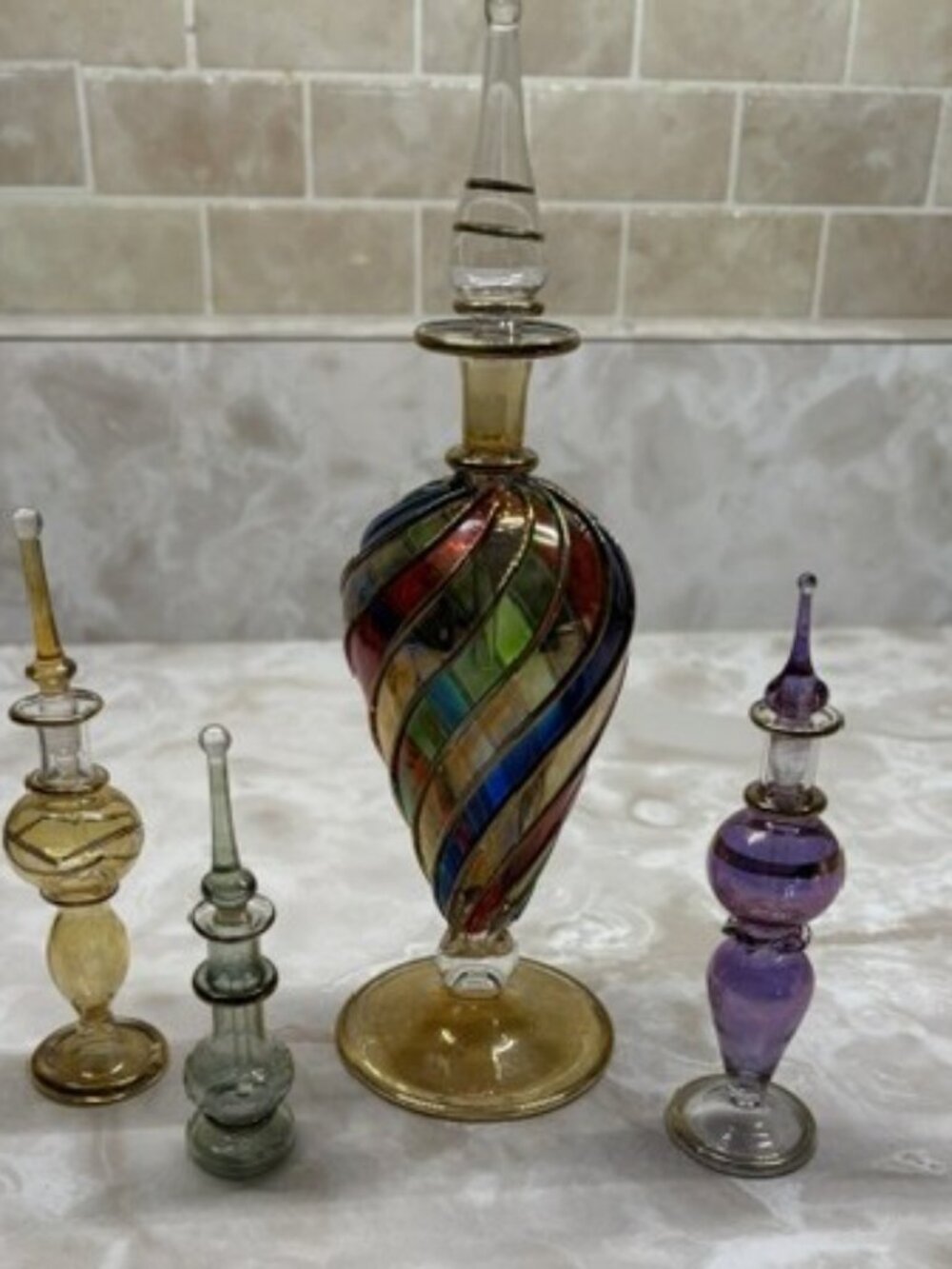 4 Decorative Eyptain Perfume Bottles